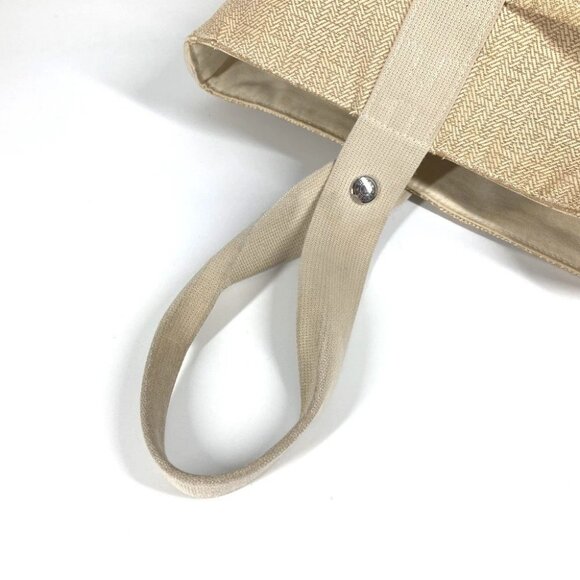 HERMES Saksaw PM Saksaw PM Bag Tote Bag Hand Bag Canvas Beige - Picture 7 of 14
